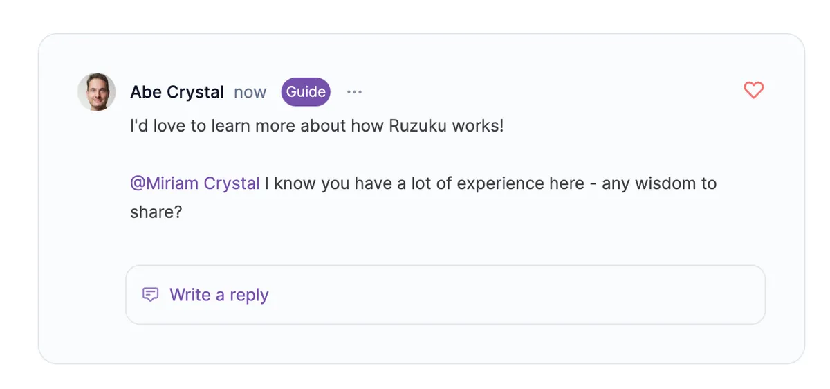 Tagging a student in a discussion post